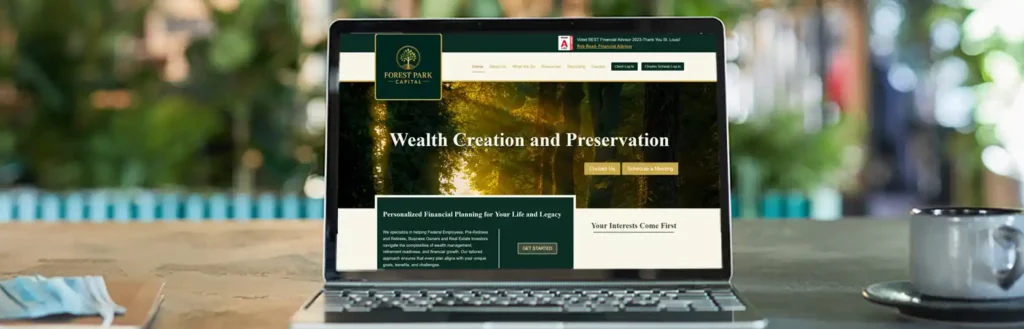 laptop-displaying-financial-advisor-site